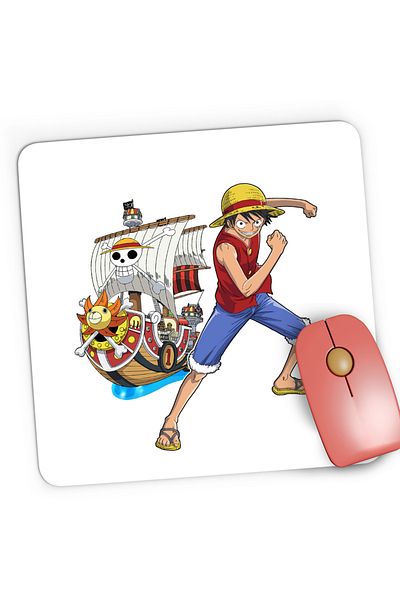 OEM Mousepad Gaming One Piece Straw Hat Pirates Monkey Corabie, 21x19 cm