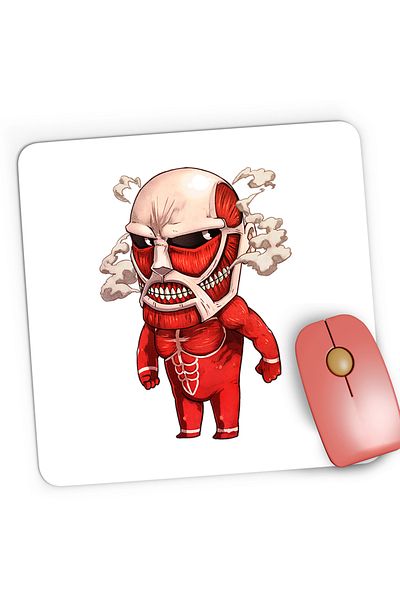 OEM Mousepad Gaming Attack on Titan Anime Manga Creeper Horror, 21x19 cm