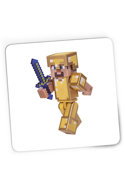 OEM Mousepad Gaming Minecraft Gold Skin Cool, 21x19 cm