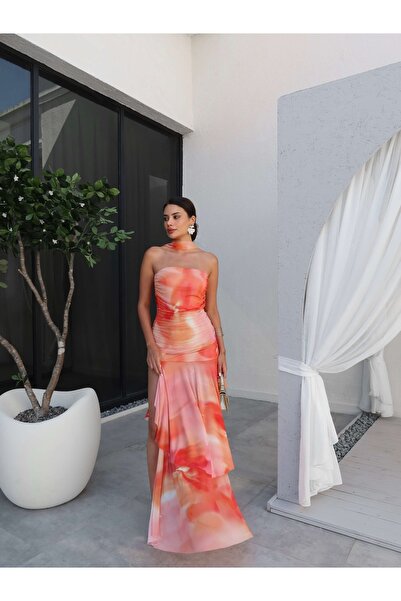 ESRAHELVACI Draped Strapless Layered Dress