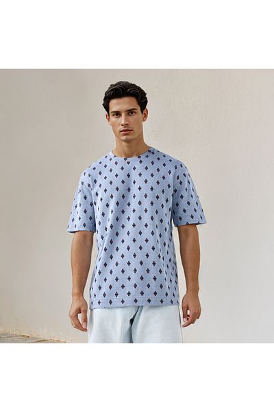 Lee Cooper Jacquard Textured Crew Neck T-shirt