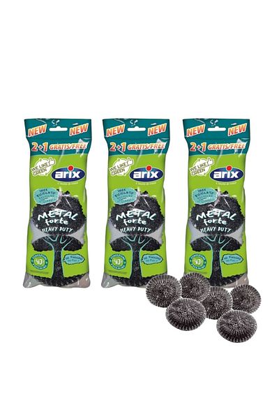 ARIX Metal Forte Heavy Duty Sponge (Pack of 3 x 3pcs)