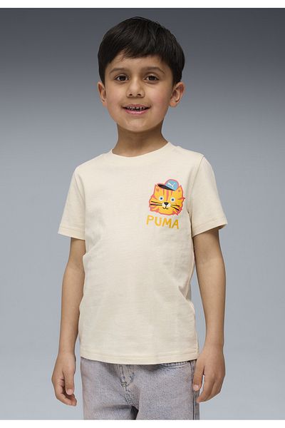 Puma Tricou grafic cu pisică mohorâtă pentru copii