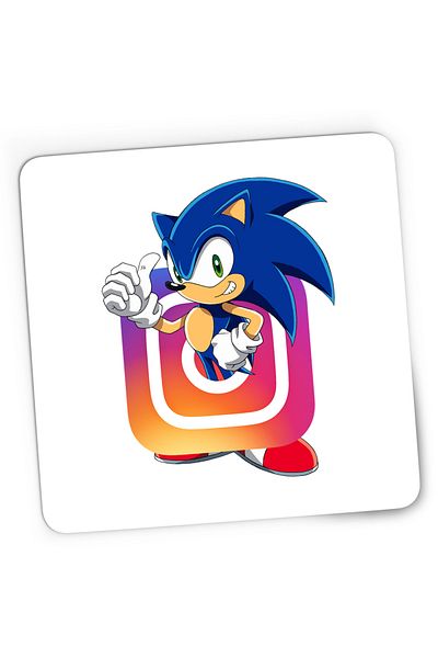 OEM Mousepad Gaming Sonic the Hedgehog Instagram Insta Creator, 21x19 cm