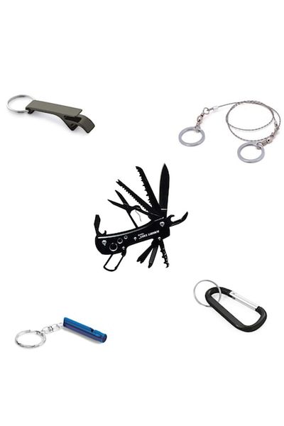 dalimag Survival Kit 5 in 1, Multifunctional Knife with 12 Functions