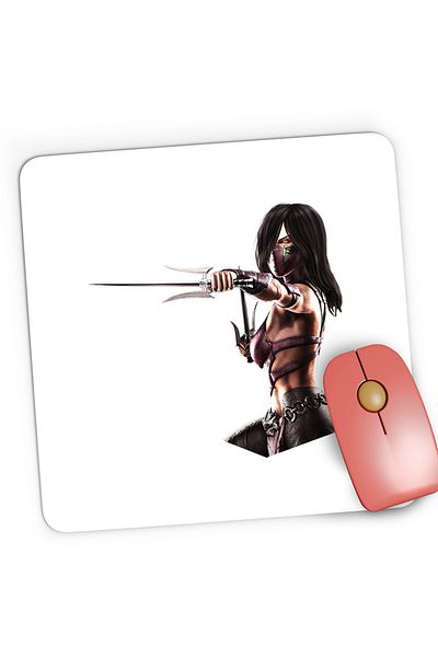 OEM Mousepad Gaming Mortal Kombat Mileena Kitana Cute Girl Karate, 21x19 cm