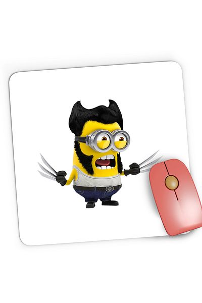 OEM Mousepad Gaming Wolverine Logan X Men Minions Minioni, 21x19 cm