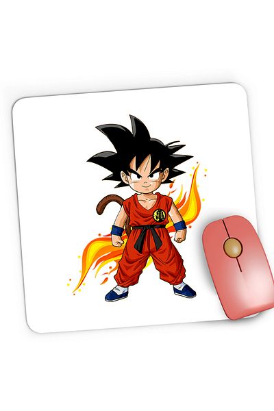 OEM Mousepad Gaming Dragobete Dragon Ball Z Son Goku Anime, 21x19 cm