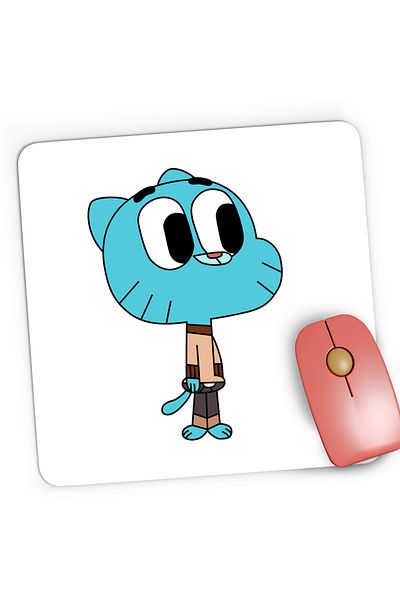 OEM Mousepad Gaming Gumball Motanel Desene Animate Pisic, 21x19 cm