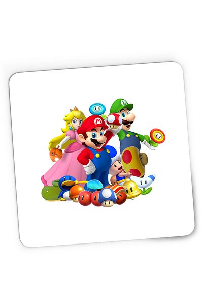OEM Mousepad Gaming Super Mario Bros All Team 3D World, 21x19 cm