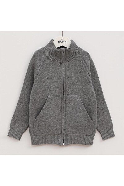WANEX Erkek Çocuk Uzun Kol İnce Ceket - (2 Yaş-7 Yaş) - 13048 - Antrasit