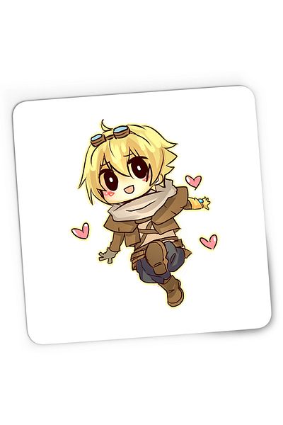 OEM Mousepad Gaming League of Legends Ezreal Chibi Fan Art LoL, 21x19 cm