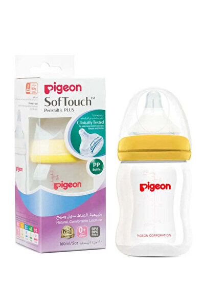 Pigeon 0873 زجاجة بلاستيكية عريضة ناعمة الملمس 160 مل