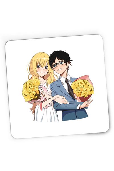 OEM Mousepad Gaming Your Lie in April Dragobete Valentine's Day Gift, 21x19 cm