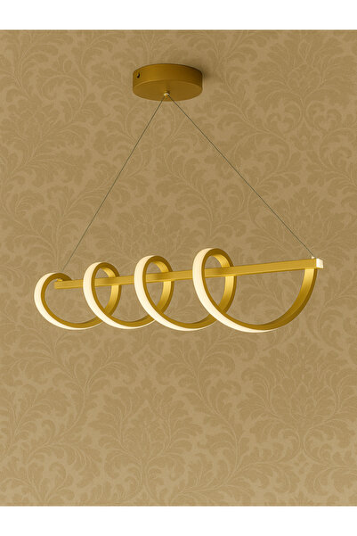LUMENX LIGHTING Gold Eskitme Spiral Led Avize Modern Sarkıt Tasarım 3 Farklı Renk Seçeneği