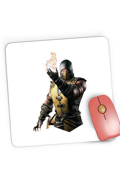 OEM Mousepad Gaming Mortal Kombat Scorpion Deadly Alliance Video Game Fatalitate, 21x19 cm