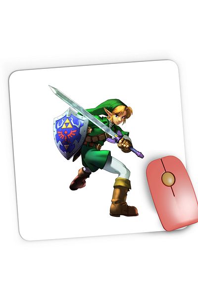 OEM Mousepad Gaming The Legend of Zelda Link Sabie Scut, 21x19 cm