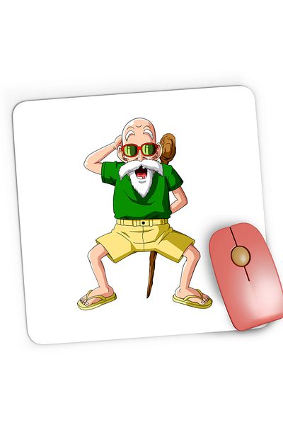 OEM Mousepad Gaming Dragon Ball Z Master Roshi Ninja Shaolin Sensei, 21x19 cm