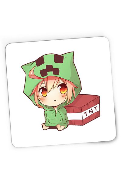 OEM Mousepad Gaming Minecraft Anime Creeper, 21x19 cm