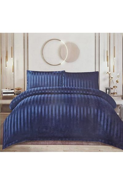 Casa New Concept 4 Piece Damask Bed Linen Set – Fitted Sheet 200x230 cm, Duvet Cover 280x200 cm, 2 Pillowcases