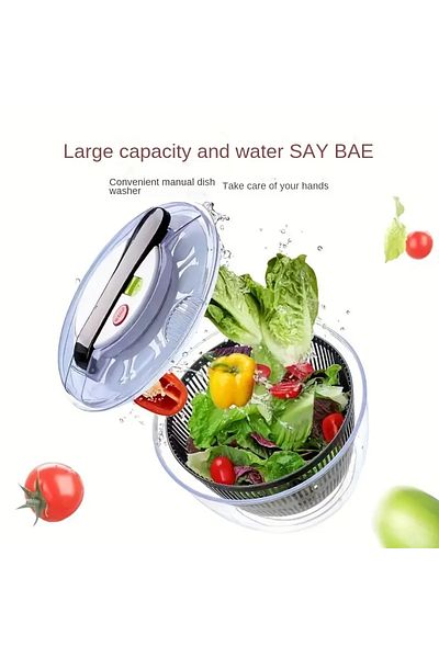 Saharaz 5L Salad Spinner, Multifunction,BPA Free,For Salad Greens, Lettuce, Fruits and Vegetables