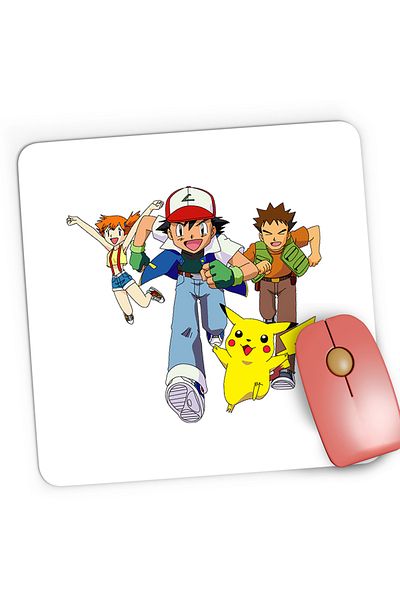 OEM Mousepad Gaming Pokemon Ash Brook Card Sword, 21x19 cm