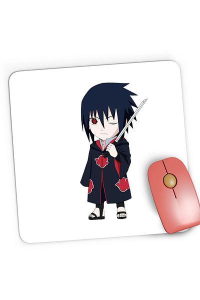 OEM Mousepad Gaming Naruto Sasuke Uchiha Baby Anime Manga, 21x19 cm