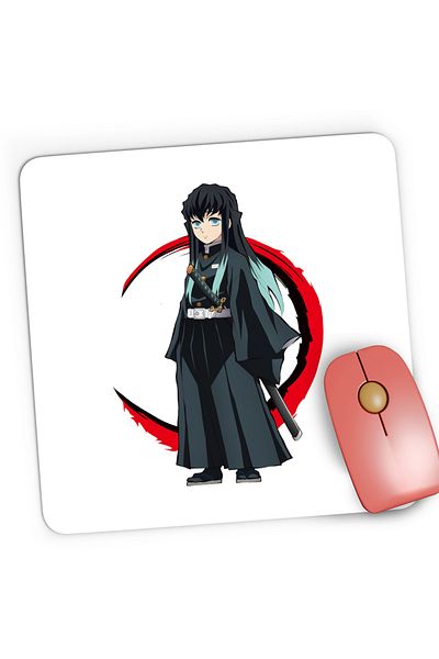 OEM Mousepad Gaming Demon Slayer Muichiro Tokito Samurai, 21x19 cm