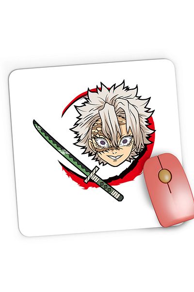 OEM Demon Slayer Sanemi Bebe Samurai Gaming Mousepad, 21x19 cm