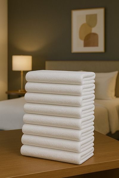 Formeya 8 Pieces Hotel Towels White 50X85 cm 200 Grams Bukle - Armür Hand Face Towel