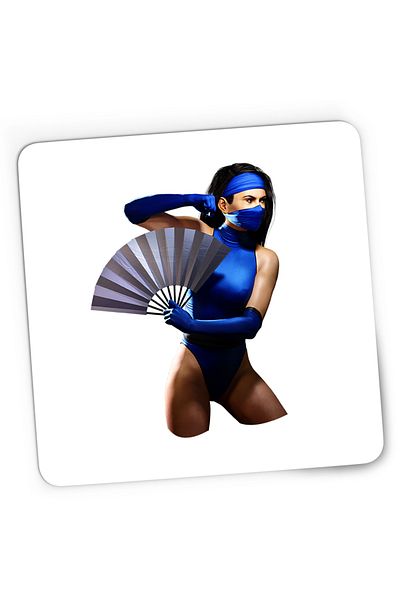 OEM Mousepad Gaming Mortal Kombat Mileena Hand Blue Evantai Magic, 21x19 cm