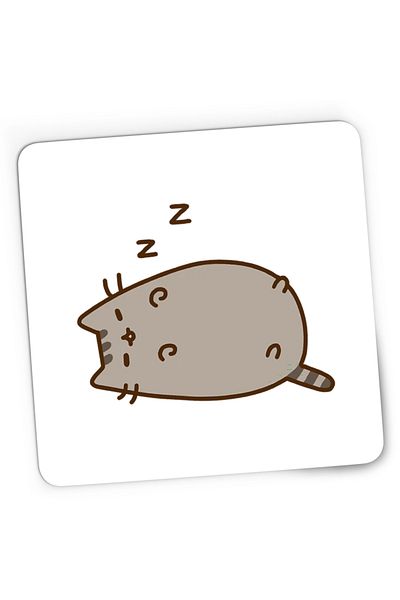 OEM Mousepad Gaming Pusheen Cat Sleeping Snoring Plush Pussy Cat, 21x19 cm