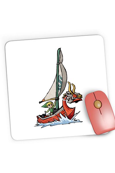 OEM Mousepad Gaming Legend of Zelda Corabie Link Vikings, 21x19 cm