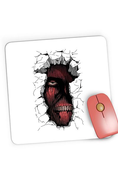 OEM Mousepad Gaming Attack on Titan Wall Anime Manga, 21x19 cm