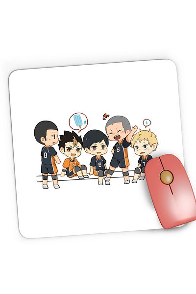 OEM Mousepad Gaming Haikyuu Team Volleyball Chibi Haikyu!!, 21x19 cm