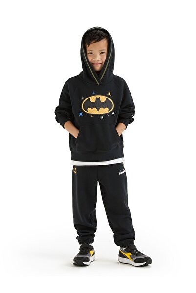 Diadora JUNIOR HOODIE SUPERHEROES - BLACK