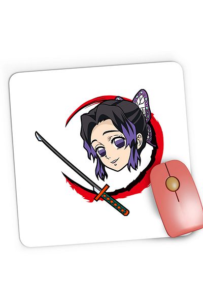 OEM Mousepad Gaming Demon Slayer Shinobu Kocho Ninja Girl, 21x19 cm