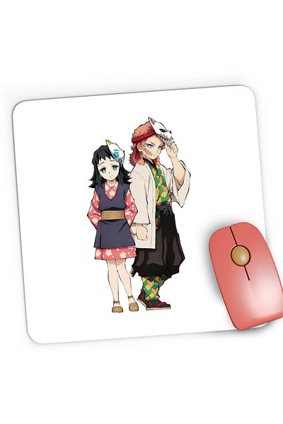 OEM Mousepad Gaming Demon Slayer Sabito Makomo Friends, 21x19 cm