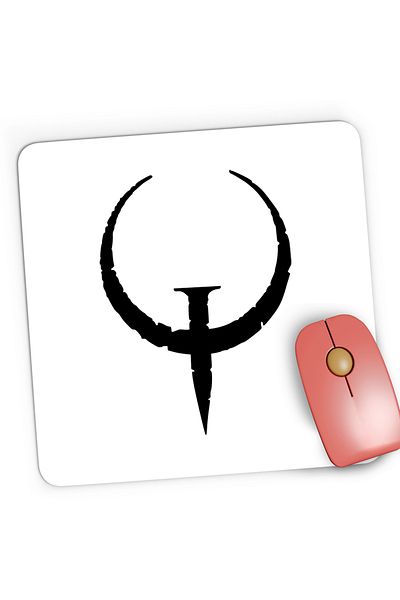OEM Mousepad Gaming Quake Champions Arena Logo Emblem, 21x19 cm