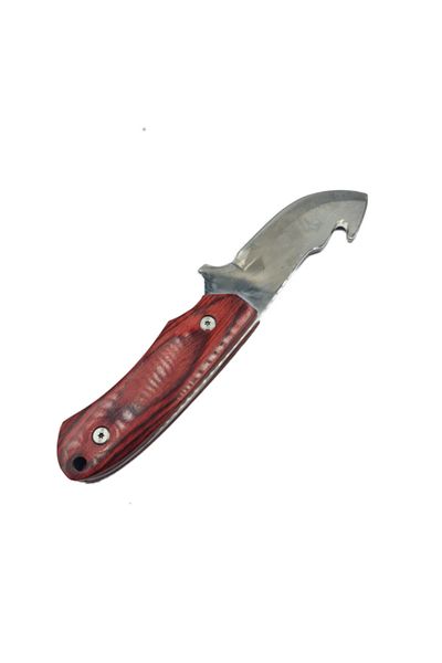 dalimag Stainless Steel Knife, Fishbone Needle Model, Textile Sheath, Hook, 21 cm,