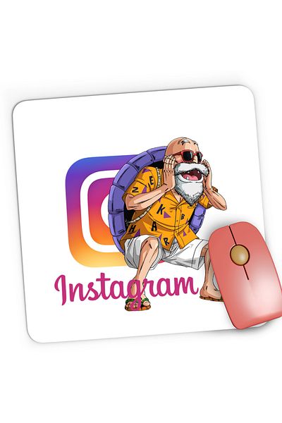 OEM Gaming Mousepad Dragon Ball Z Instagram Sensei Grandpa Trainer Insta, 21x19 cm