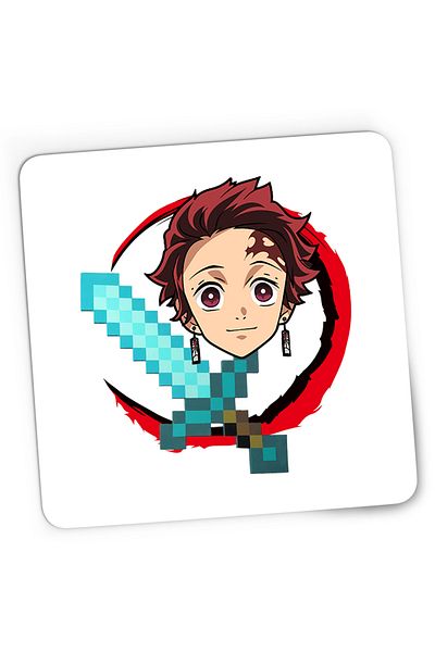 OEM Mousepad Gaming Demon Slayer Tanjiro Minecraft, 21x19 cm