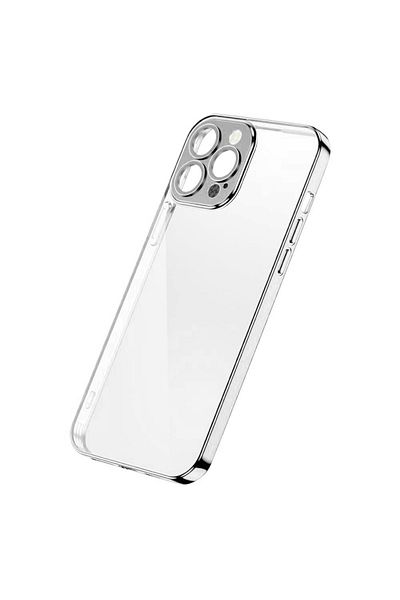 Joyroom Etui pokrowiec do iPhone 13 Pro obudowa z metaliczną ramką srebrny