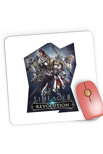 OEM Mousepad Gaming Lineage Revolution Poster Game, 21x19 cm