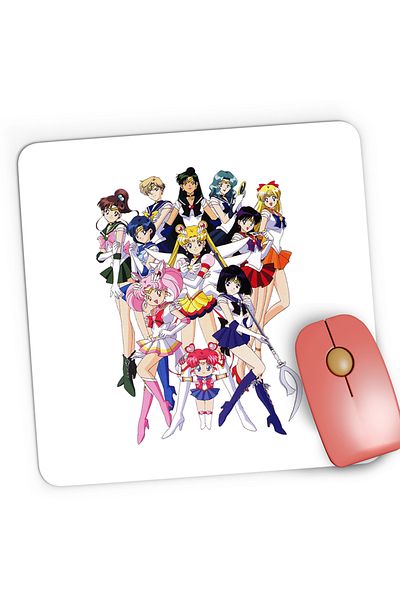 OEM Mousepad Gaming Sailor Moon All Team Crew Anime Manga, 21x19 cm