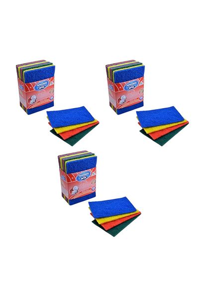 ARIX Splendelli Classic Colorful Scouring Pads (Pack of 3 x 10pcs) – Heavy-Duty Cleaning Solution