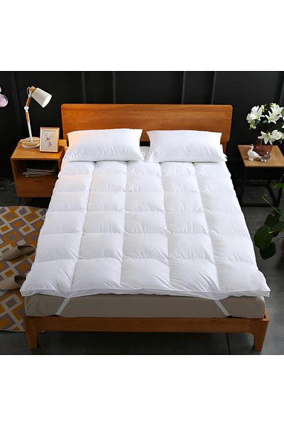 COTTON HOME Supersoft Mattress Topper , Single Size 90x190+5cm , White