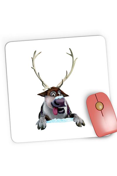 OEM Mousepad Gaming Elsa Frozen Sven Kingdom of Ice, 21x19 cm