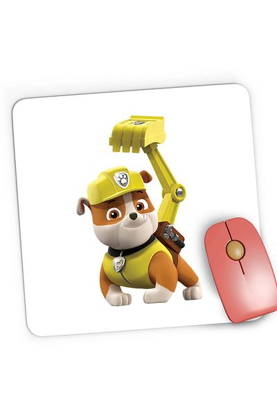 OEM Mousepad Gaming Paw Patrol Bulldog Chase Excavator Reparatii, 21x19 cm