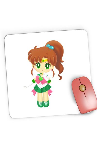 OEM Mousepad Gaming Sailor Moon Jupiter Chibi Bebe Fetita Anime, 21x19 cm